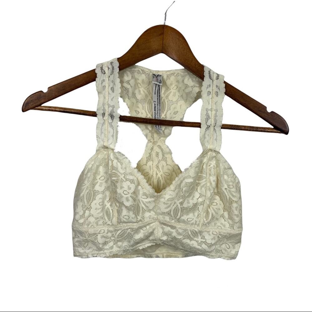Intimately Free People Cream Lace Bralette Romantic  XL